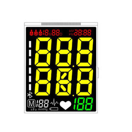 Black Background VA LCD Display Negative Transmissive Segment 12 O'clock Viewing Angle